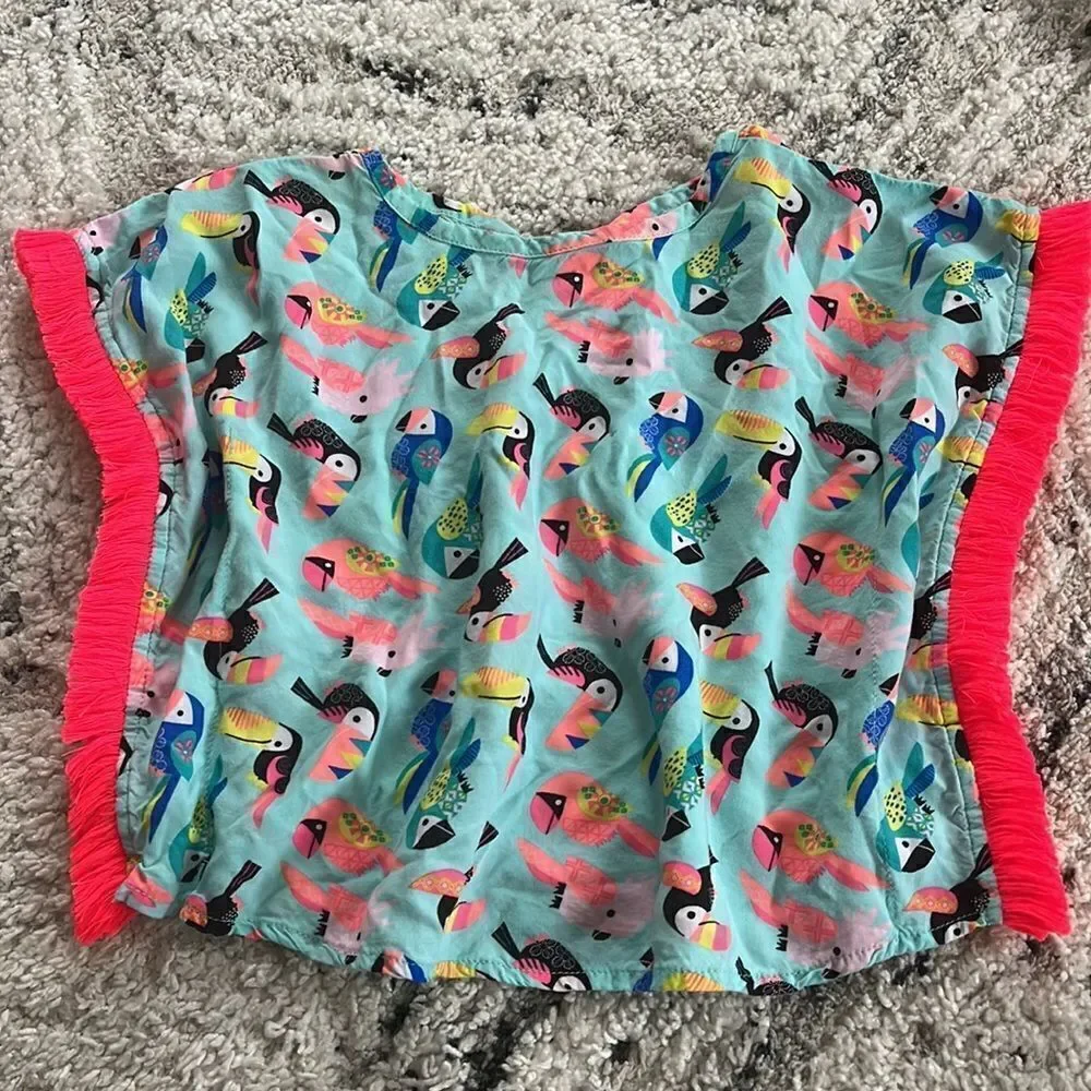 Cat & Jack size 12 month girls swim coverup tropical toucans